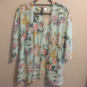 Floral Print Kimono
